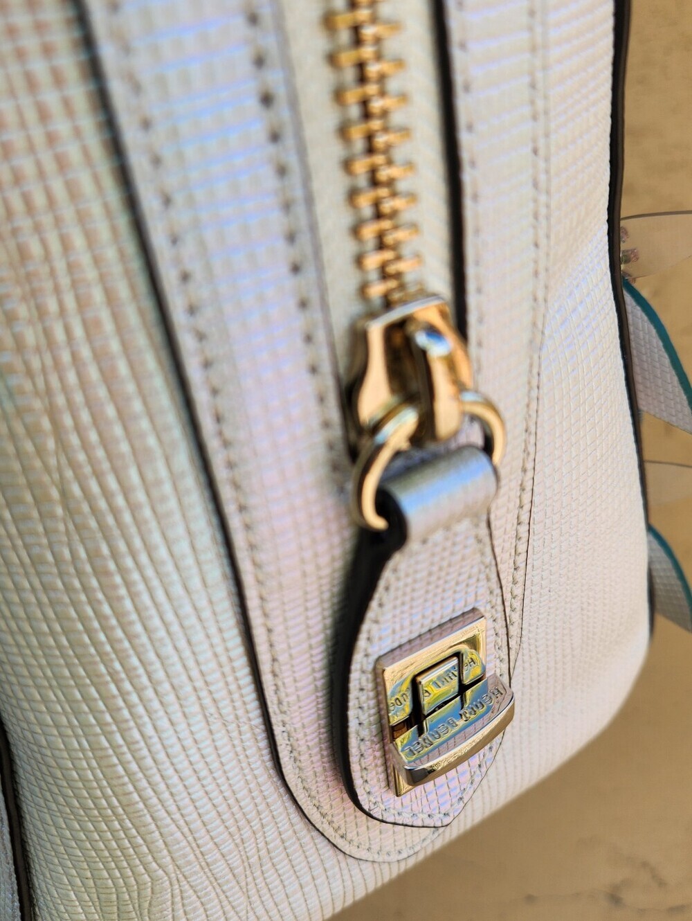 Henri Bendel Iridescent Teal Floral Satchel - NWOT - RARE - Picture 10 of 14